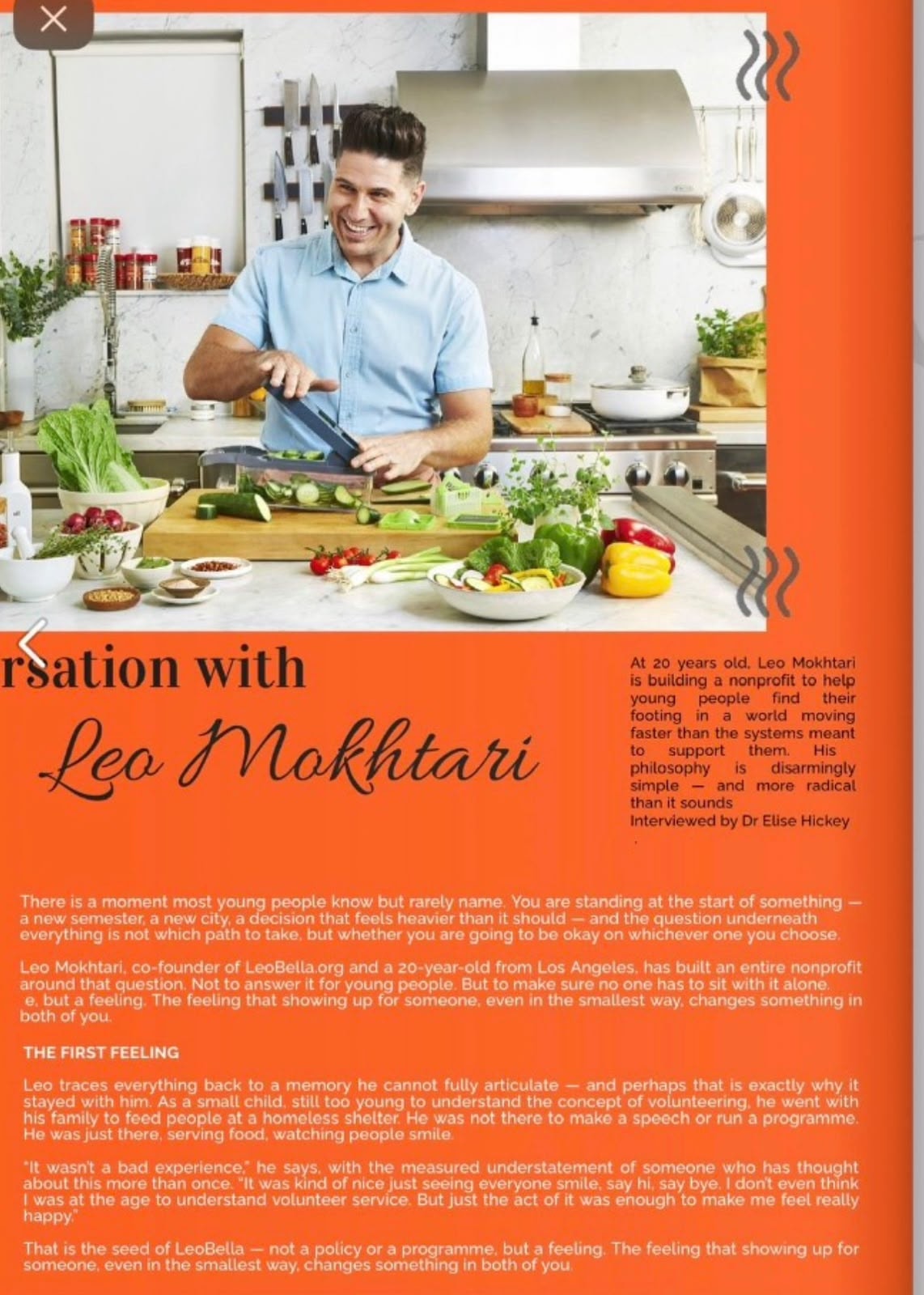 CC Horizon interview with Leo Mokhtari — cover page
